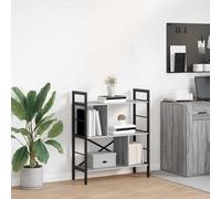 vidaXL Bookshelf Grey Sonoma 75 x 30 x 91 cm Engineered Wood
