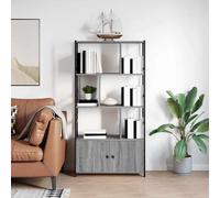 vidaXL Bookshelf Grey sonoma 80 x 30 x 155.5 cm Engineered Wood