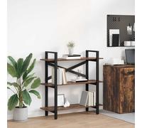 vidaXL Bookshelf Smoked Oak 100 x 33.5 x 102 cm Engineered Wood