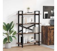 vidaXL Bookshelf Smoked Oak 100 x 33.5 x 140 cm Engineered Wood