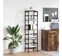 vidaXL Bookshelf Smoked Oak 40 x 29.5 x 149 cm Engineered Wood