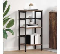 vidaXL Bookshelf Smoked Oak 40 x 29.5 x 81 cm Engineered Wood