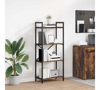 vidaXL Bookshelf Smoked Oak 56 x 34 x 133.5 cm Engineered Wood