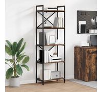 vidaXL Bookshelf Smoked Oak 56 x 34 x 171 cm Engineered Wood