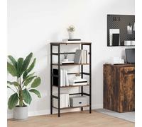 vidaXL Bookshelf Smoked Oak 60 x 29.5 x 115 cm Engineered Wood