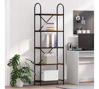 vidaXL Bookshelf Smoked Oak 60 x 30 x 183 cm Engineered wood