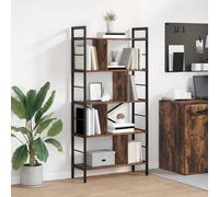 vidaXL Bookshelf Smoked Oak 75 x 30 x 156 cm Engineered Wood