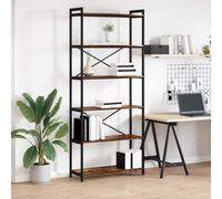 vidaXL Bookshelf Smoked Oak 80 x 30 x 189.5 cm Engineered Wood