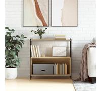 vidaXL Bookshelf Sonoma Oak 80x30x78.5 cm Engineered Wood and Iron