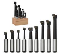 vidaXL Boring Cutters 9 pcs 12 mm with Wood Base