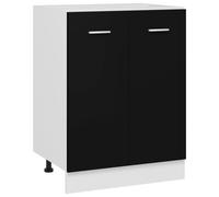 vidaXL Bottom Cabinet Black 60x46x81.5 cm Engineered Wood