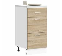 vidaXL Bottom Cabinet Lyon Sonoma Oak 40x46x81.5 cm Engineered Wood, Brown
