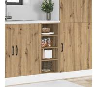 vidaXL Bottom Cabinet Riga Artisan Oak 30x44.5x81.5 cm Engineered Wood