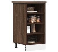 vidaXL Bottom Cabinet Riga Brown Oak 40x44.5x81.5 cm Engineered Wood, Brown