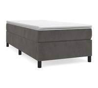 vidaXL Box Spring Bed Frame Bedroom Bed Base Dark Grey 100x203 cm Twin XL Velvet