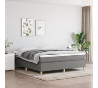 vidaXL Box Spring Bed Frame Dark Grey Super King Fabric (UK/IE/FI/NO only)