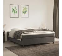 vidaXL Box Spring Bed Frame Dark Grey Super King Velvet (UK/IE/FI/NO only)