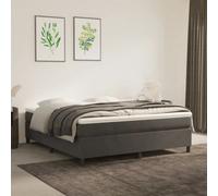 vidaXL Box Spring Bed Frame Dark Grey Super King Velvet (UK/IE/FI/NO only)