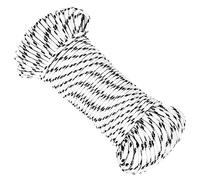 (3 mm/ 50 m) vidaXL Braided Boat Rope Polyester Sturdy Yacht Cable Black/White Multi Sizes