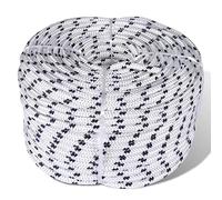 vidaXL Braided Boat Rope - Durable Polyester - High Strength, Low Stretch - Ideal for Marine & General Applications, UV & Abrasion Resistant - White, 6 mm x 250 m