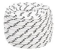 vidaXL Braided Boat Rope White 12 mmx25 m Polyester, White