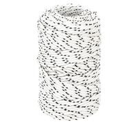 (2 mm/ 250 m) vidaXL Braided Boat Rope Polyester Sturdy Yacht Cable Black/White Multi Sizes