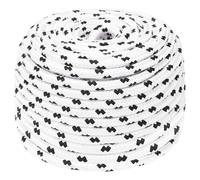 Vidaxl Braided Boat Rope White 6 mmx100 M Polyester