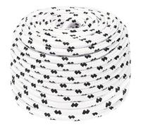 vidaXL Braided Boat Rope White 6 mmx25 m Polyester, White