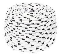 vidaXL Braided Boat Rope White 8 mmx25 m Polyester