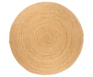 vidaXL Braided Jute Area Rug - 100% Natural Material, Handcrafted, Versatile 240 cm Round Rug - Perfect for Living Room, Bedroom, Foyer