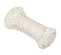 vidaXL Braided Polypropylene Work Rope - Durable & Weather-Resistant 3mm Dia./50m Length, White Poly Cord for Multipurpose Use Indoors & Outdoors