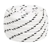 vidaXL Braided Work Rope, 100m length, 16 mm diameter, Durable Polyester, UV-resistant, High Tensile Strength, Suitable for Indoor and Outdoor Use, Not for Climbing