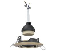 vidaXL Brass Metal Recessed Ceiling Lights - Set of 6, Round 9 cm Design, Energy Efficient, Indoor Use for Living Room/Kitchen/Bathroom
