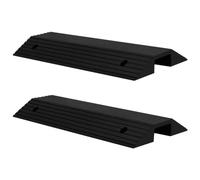 vidaXL 2x Bridge Threshold Ramps Rubber Wheelchair Trolley Road Curb Door Ramp