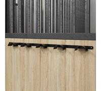 vidaXL Black Iron Bridle Hanger - Multi-Bridle/Rein Rack, Space-Saving, Multipurpose Organizer for Stable, Tack Room, Garage, 98.5cm