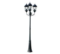 vidaXL Brighton Garden Light Post 3-arms 230cm Dark Green/Black Outdoor Lamp