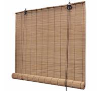 vidaXL Brown Bamboo Roller Blinds - Stylish and Adaptable Window Dressing, Light Filtering, Easy Maintenance, Measures 80 x 160 cm.