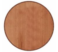 vidaXL Brown Bamboo Round Rug - Modern Floor Mat Carpet Runner for Kitchen, Hallway, Area Rug with Anti-Slip Backing, 60 cm Diameter