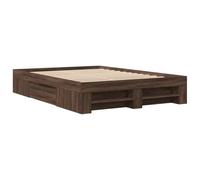 vidaXL Brown Oak Bed Skirt 140 x 190 cm in Multilayer Wood