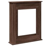 vidaXL Brown Oak Engineered Wood Fireplace Surround/Mantel for LED Flames - 75x20x87.5 cm