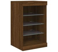 vidaXL Sideboard with LED Lights Brown Oak 41x37x67 cm UK