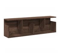 vidaXL Brown Oak Wall Cabinet 100x20x30 cm - Space-Saving Engineered Wood Floating Shelf - Bedroom Storage Solution