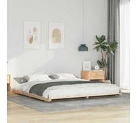 vidaXL Brown Pine Floor Frame 180 x 200 cm Matt Finish Japandi Style Low Profile for Stability Easy Assembly Ideal for Bedroom Sturdy Slatted Base No Box Spring Required