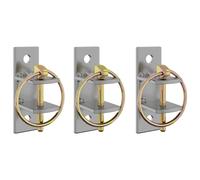 vidaXL Bucket Hooks 3 pcs Wall Mounted Bucket Hanger Silver and Brown Steel