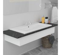 vidaXL Built-in Basin 91x39.5x18.5 cm Ceramic White