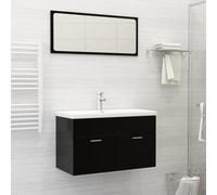 vidaXL Built-in Basin with Faucet 81x39x18 cm Ceramic White