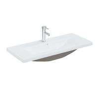 vidaXL Built-in Basin with Faucet 91x39x18 cm Ceramic White