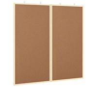 vidaXL Bulletin Board Folding Brown 80 x 80 x 1.4 cm Solid Pine Wood, Modern Office Supplies, Foldable Bulletin Board, Square Organizer, Space-Saving Memo, Wall Tool for Meetings