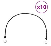 vidaXL Bungee Cords with Reflective Strips and Hooks 10 pcs 100 cm