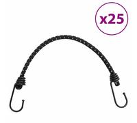 vidaXL Bungee Cords with Reflective Strips and Hooks 25 pcs 38 cm